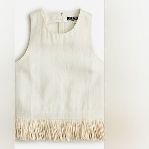 Collection fringe trim tank top